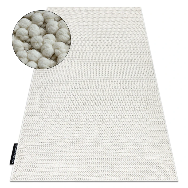 Image of RugsX Casablanca Loop Rug in White Size: 150cm x 200cm White Unisex 150cm x 200 cm