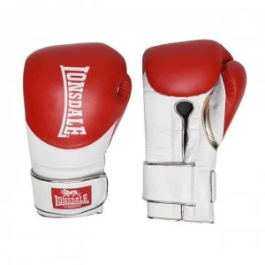 Image of Lonsdale L60 Hook and Loop Training Gloves Unisex Adults - Red/Gold