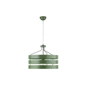 Image of Ulisse Cylindrical Pendant Ceiling Light, Green