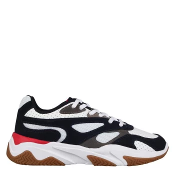 Image of Fabric Low Trainers - Navy/White