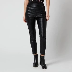 Image of Ted Baker Womens Vllada Faux Leather Trousers - Black - UK 8