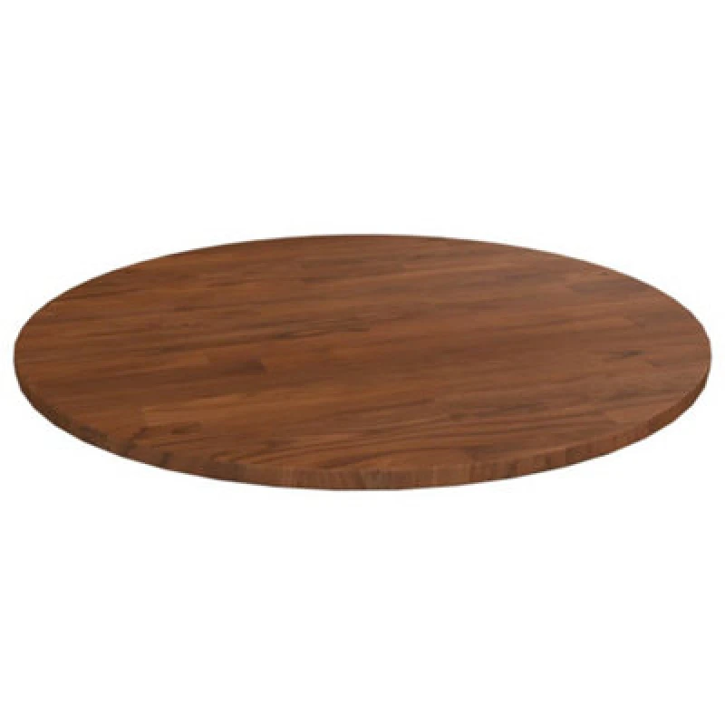 Image of Vidaxl Round Table Top Dark Brown 60X1.5cm Treated Solid Wood Oak