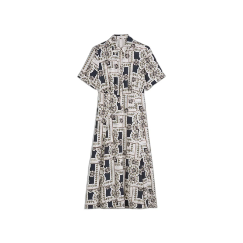 Image of Marc O'Polo Printed woven dress For Her Marc O'Polo Bleu Female 38