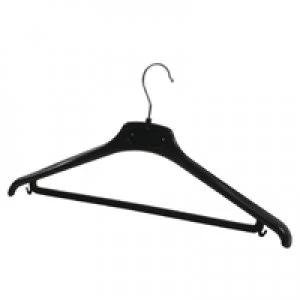 Image of Alba Black Plastic Coat Hanger Pack of 20 PMBASICPL