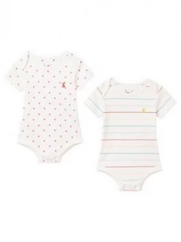 Image of Joules Baby Unisex 2 Pack Bodysuits - White