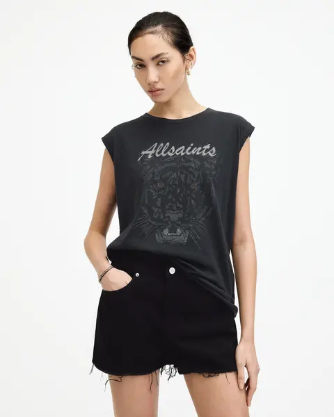Image of AllSaints Hunter Brooke Tiger Print Tank Top