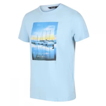 Image of Regatta Cline IV Graphic Tshirt - Powder Blue