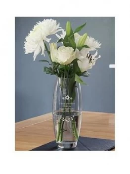Image of Personalised Floral Design Barrel Vase