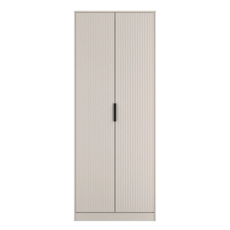 Image of Ready Assembled 2 U Menai Double Wardrobe (Ready Assembled) in Taupe Size: Large Taupe Unisex Large