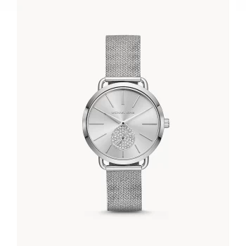 Image of Michael Kors Womens Ladies Portia Stainless Steel Watch - Silver