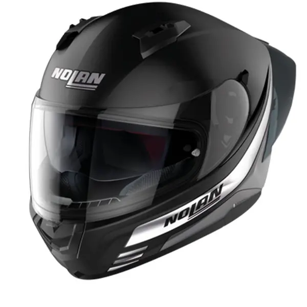 Image of Nolan N60-6 Sport Outset 020 Flat Black White Full Face Helmet Size XL