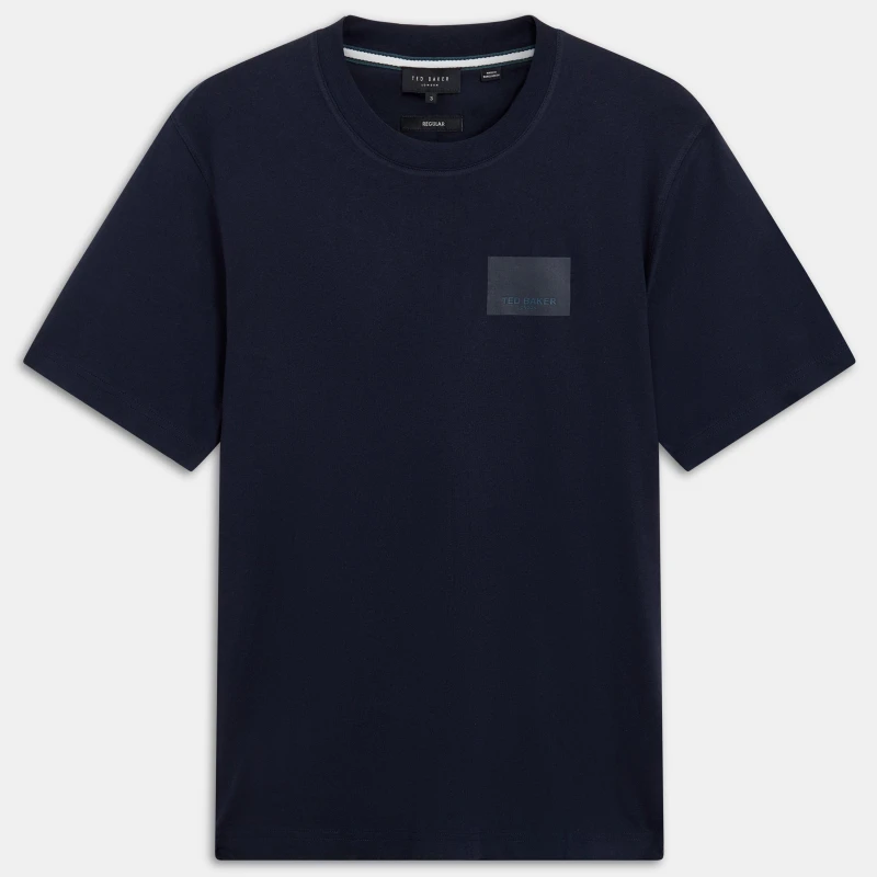 Image of Ted Baker SS Box Logo Tee Navy male XS (1)