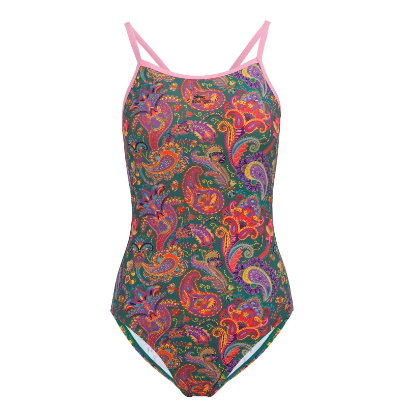 Image of Slazenger Thinstrap One Piece Swimsuits 8 (36) Green 31885415310