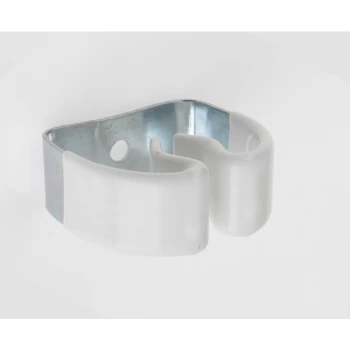 Image of Broom Holder Zinc Plated with White Vinyl Coating - H369XX - Rothley