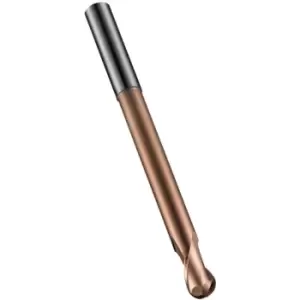 Image of S233 2.00X4MM Carbide 2 Flute Extra Long Series Ball Nosed Slot Drill TiSiN Coated