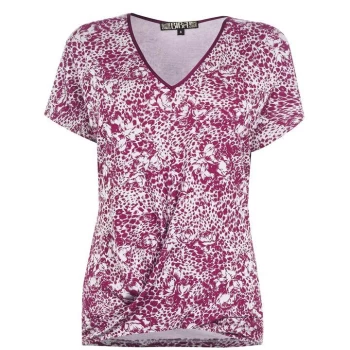 Image of Biba Twist Pyjama Top - Leopard Rose