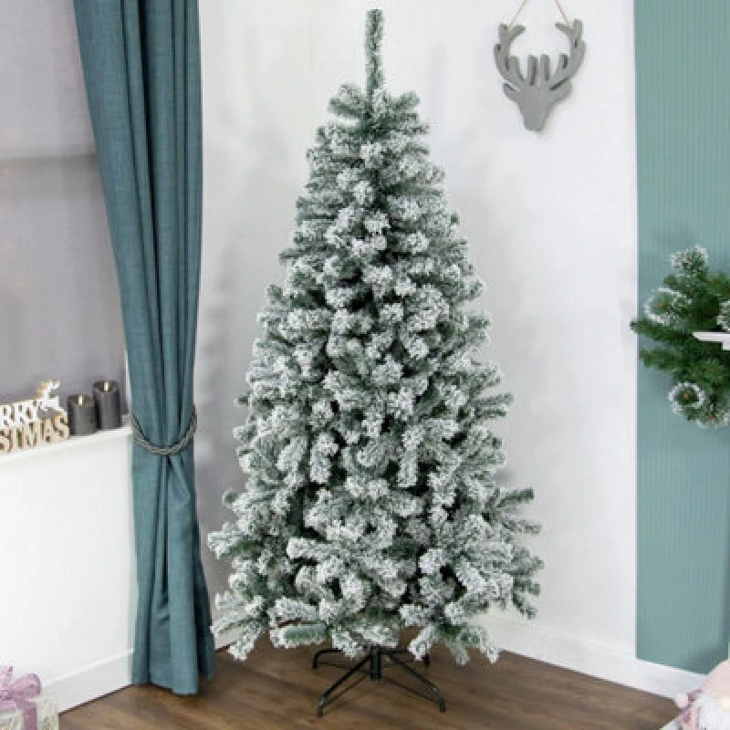 Image of Christmas Workshop 6ft Snowy Cone Fir Christmas Tree