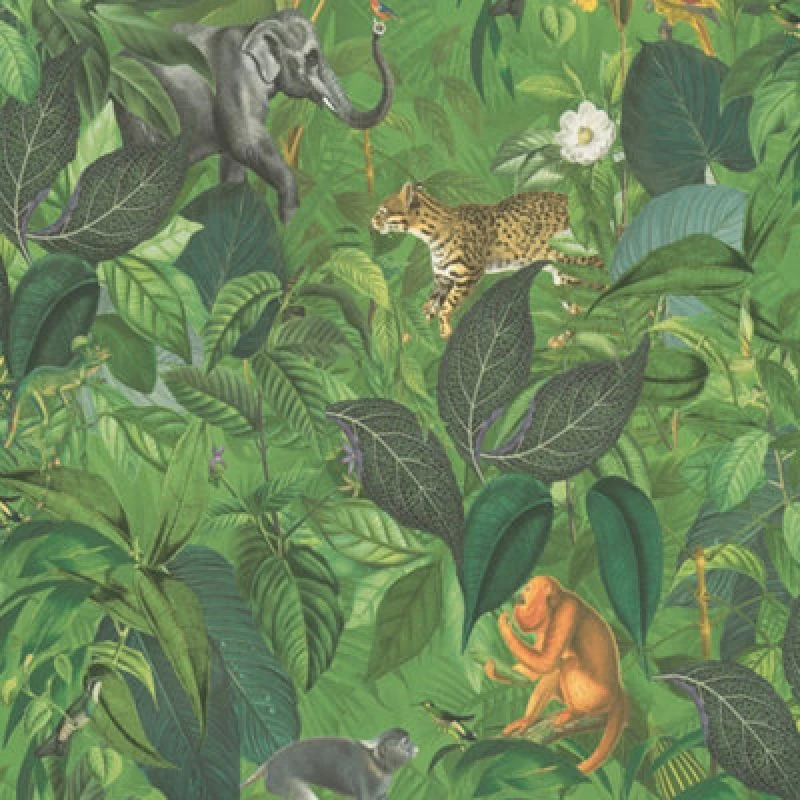 Image of Galerie As Creation Tropical Jungle Animals Wallpaper Wildlife Paste The Wall Vinyl