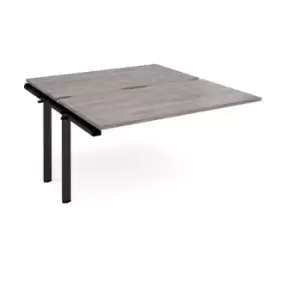 Image of Adapt add on unit single 1400mm x 1600mm - Black frame and grey oak top