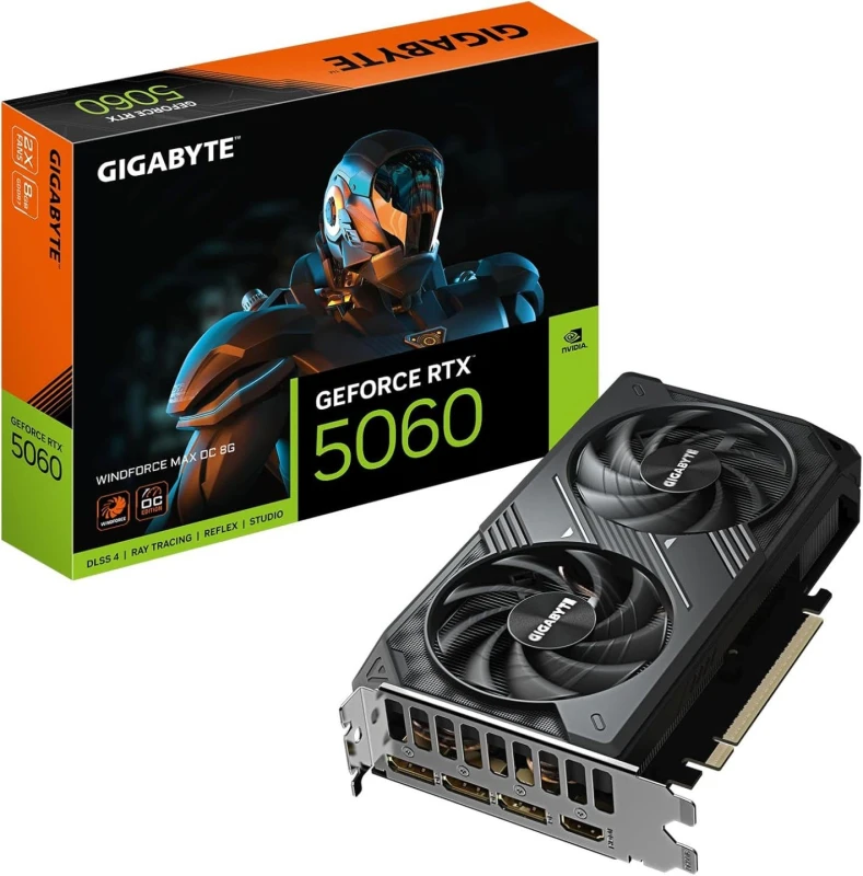 Image of Gigabyte GeForce RTX 5060 8GB WINDFORCE MAX OC Graphics Card 4719331356699