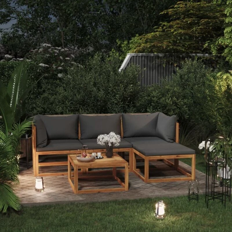 Image of VIDAXL Vidaxl - 5 Piece Garden Lounge Set with Cushions Solid Wood Acacia (uk/ie/fi/no only) 8720286906163