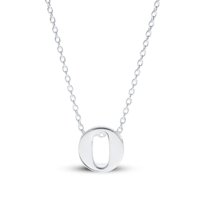 Image of Be You Sterling Silver lowercase Initial Necklace Silver female O