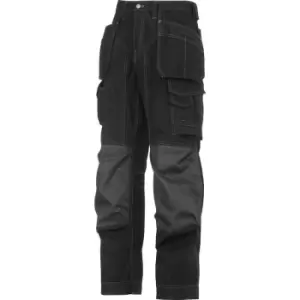 Image of Snickers Workwear Mens Snickers 3223 Rip-Stop Floorlayer Holster Pocket Trousers 33" S /Grey in Black Polyester/Cotton