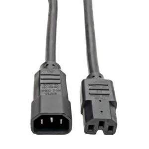 Image of Tripp Lite Power Cord C14 to C15 Heavy Duty 15A 250V 14 AWG 2ft Black