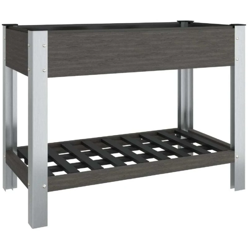 Image of VIDAXL Garden Raised Bed with Shelf Grey 100x50x75cm wpc Vidaxl 362569