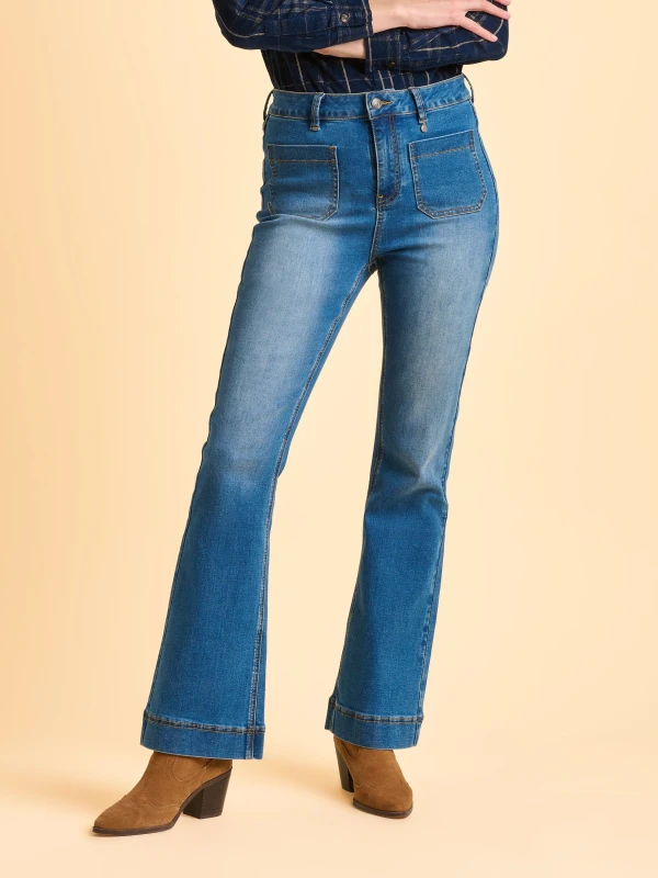 Image of Brakeburn Womens Lumi Jean in Blue Size: 14 Blue Female 14