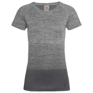 Image of Stedman Womens/Ladies Active Seamless Raglan Flow T-Shirt (L) (Light Grey Transition)
