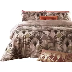 Image of Furn Malaysian Palm Duvet Cover Set (Double) (Blush) - Blush