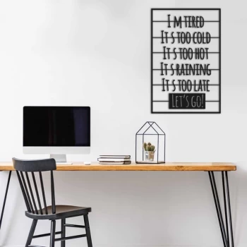 Image of MT - 005 Black Decorative Metal Wall Accessory