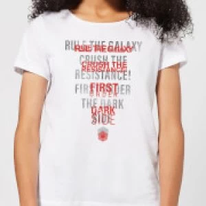 Image of Star Wars Dark Side Echo White Womens T-Shirt - White - S