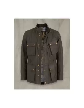 Image of Belstaff Mens Faded Olive Fieldmaster Jacket