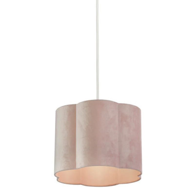 Image of Lighting Collection Blush Scallop Shade, Pink 700867