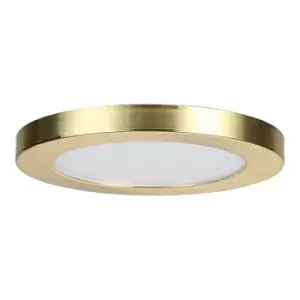 Image of Spa 164mm Tauri LED Flush Ceiling Light Ring Satin Brass