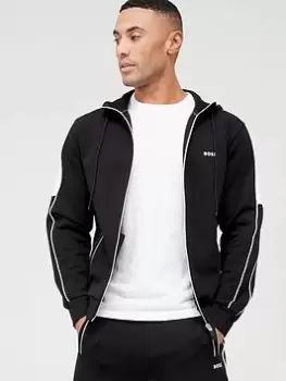 Image of BOSS Zip Through Hoodie Tracksuit - Black, Size 2XL, Men