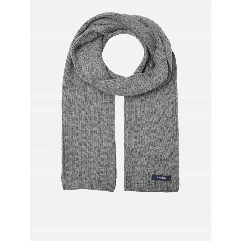 Image of Jack and Jones DNA Cotton Scarf Mens Grey Melange male One Size