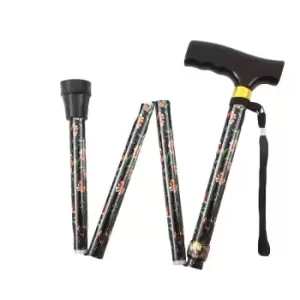 Image of Nrs Healthcare Folding Walking Stick - Wild Flower