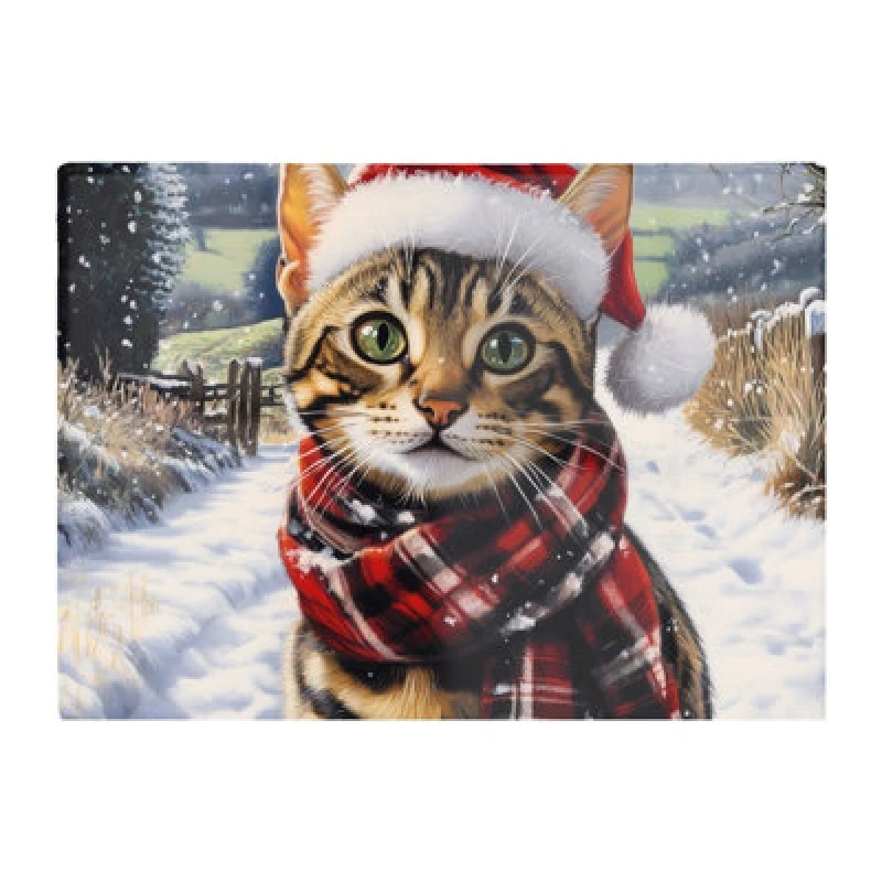 Image of Warren Reed Designer Christmas Bengal Glass Chopping Board