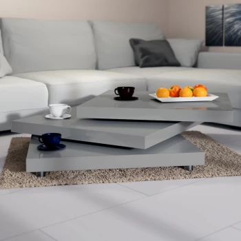 Image of Coffee Table New York 2x2ft Grey - Rotatable