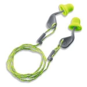 Image of Uvex Xact Fit Corded Ear Plug SNR 26dB GreenGrey Ref 2124 001 Pack of
