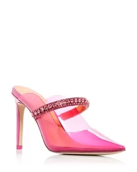 Image of Kurt Geiger London Womens Duke Embellished High Heel Mules