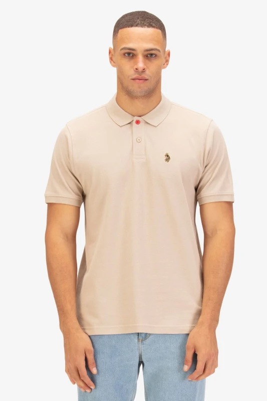 Image of Luke 1977 Luke 1977 Men New Mead Polo in Stone Size: Medium Stone M Male 5056524310489