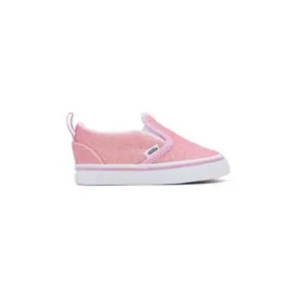 Image of Vans pink classic slip-on glitter Girls Toddler trainers Pink UK 9 (EU 26)