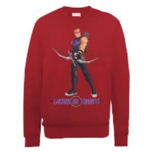 Image of Marvel Avengers Assemble Hawkeye Locked On Sweatshirt - Red - S
