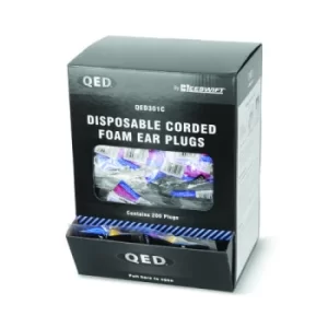 Image of QED Corded Disposable Ear Plug SNR39db (Pack of 200) QED301C