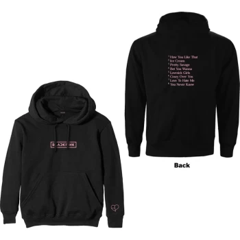 Image of BlackPink - The Album Tracklist Unisex X-Large Hoodie - Black