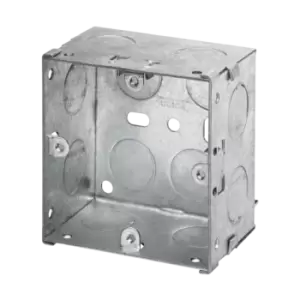Image of Click Scolmore Essentials 1 Gang 47MM K/O Galvanised Metal Back Box - WA097